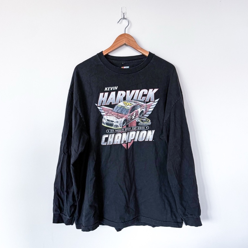 3/$20⚡️ NASCAR Kevin Harvick Champion Long Sleeve Crewneck T-Shirt Tee Car